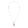 SWAROVSKI Ginger T Bar Necklace - White & Rose Gold Tone Plated #5567529