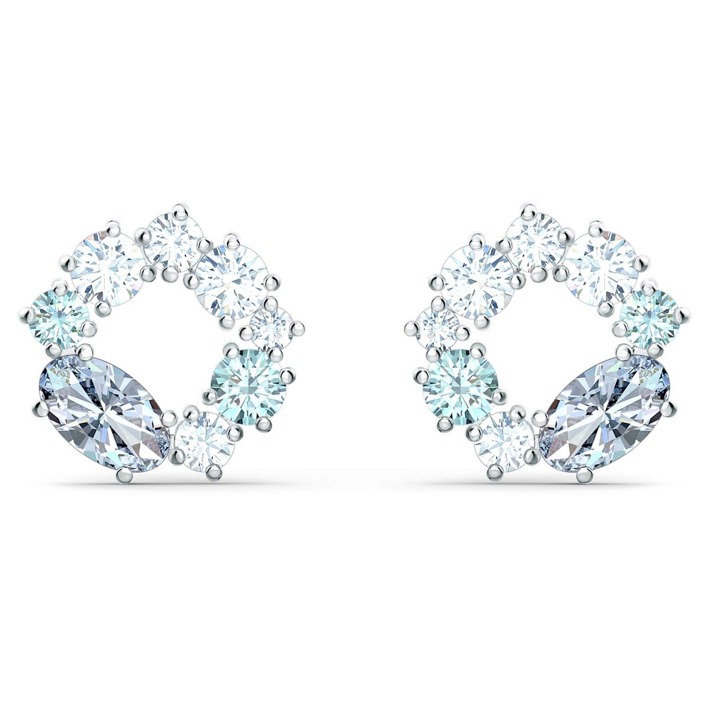 SWAROVSKI Attract Circular stud earrings - Blue #5570943