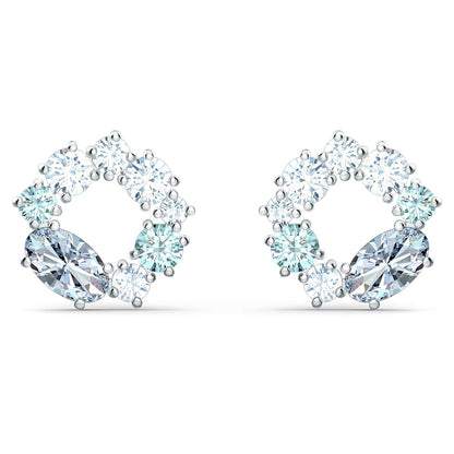 SWAROVSKI Attract Circular stud earrings - Blue #5570943