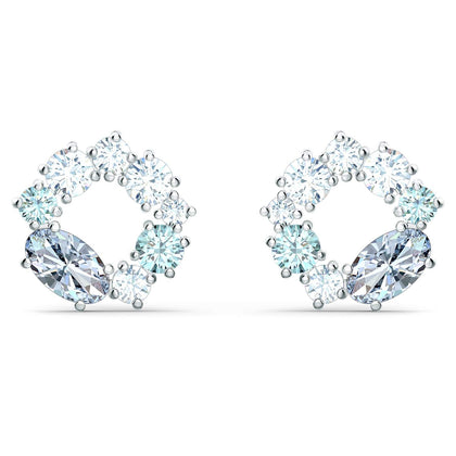 SWAROVSKI Attract Circular stud earrings - Blue #5570943