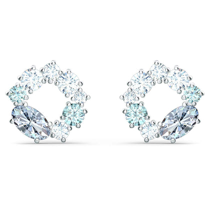 SWAROVSKI Attract Circular stud earrings - Blue #5570943