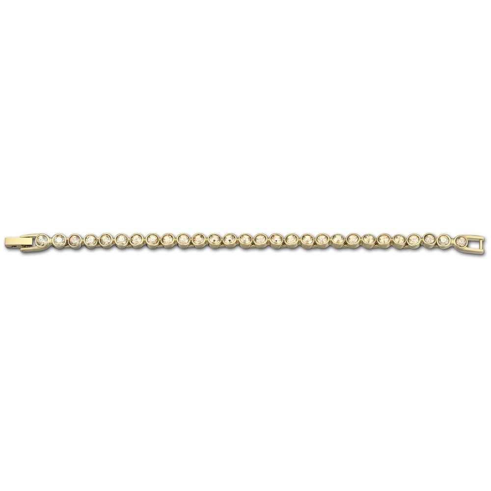 SWAROVSKI Tennis Gold & Clear Crystal Bracelet #992889