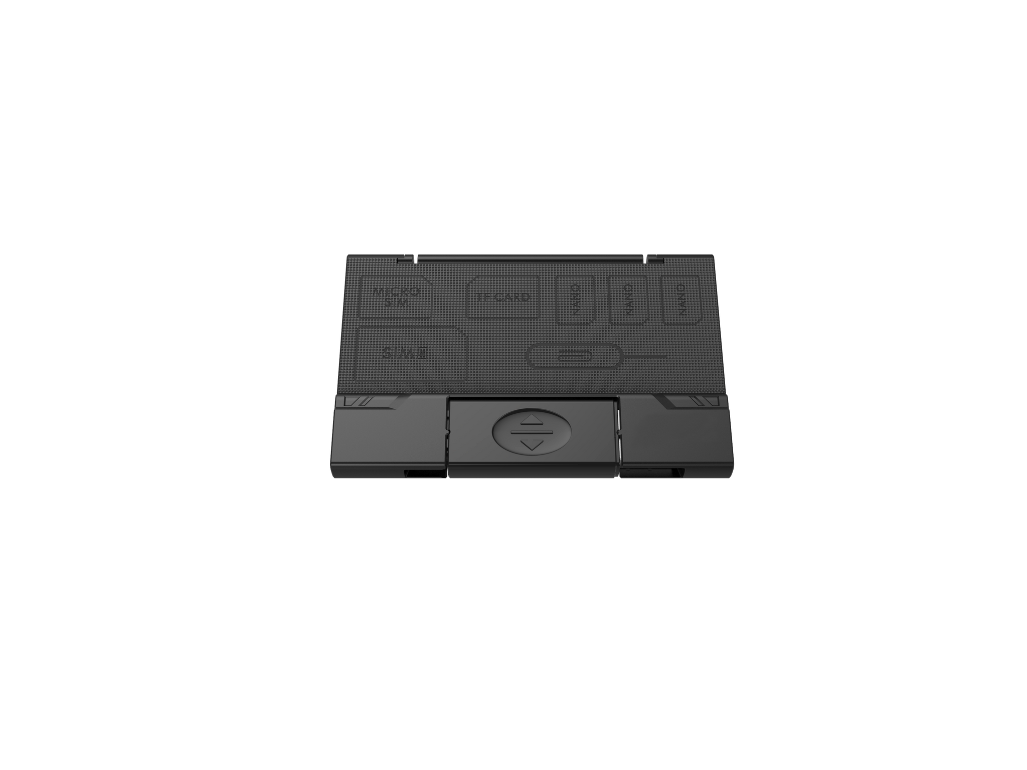 dimbuyshop All in one mini card-sized Sim card case wallet with Sim adapter trays and TF card reader for frequent travelers