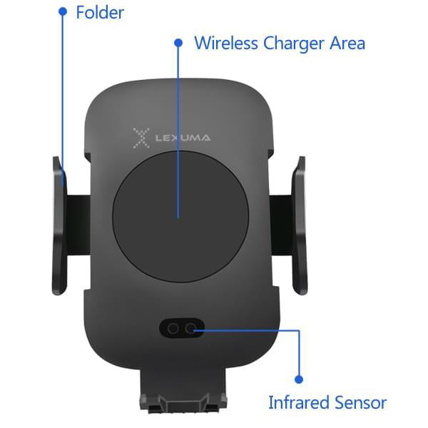 Automatic Infrared Sensor Qi Wireless Car Charger Mount  Lexuma XMount 紅外線自動感應無線充電車架 design