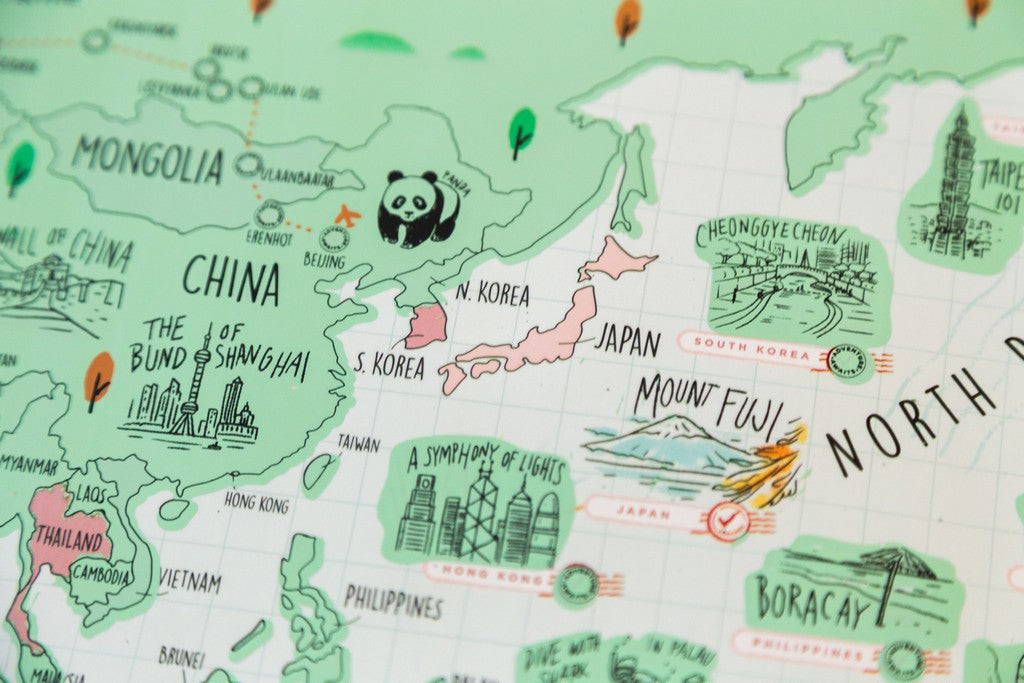 Dimbuyshop 世界地圖 刮刮地圖 旅行地圖 旅行必到景點 著名景點 記錄行程 回憶 環游世界 世界旅行 travel around the world scratch off map good weather Thailand attractive 推介 KOL 博客 Blogger 近鏡 