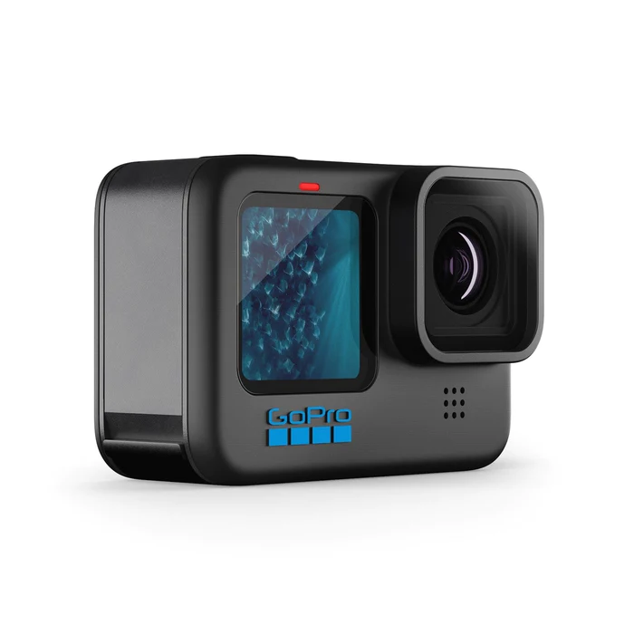 GoPro HERO11 Black - Waterproof Action Camera with Front LCD and Touch Rear Screens｜5.3K 60 Ultra HD Video｜27MP Photos left side view